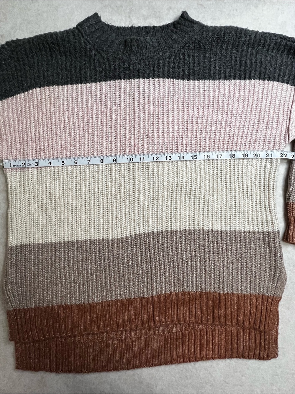 American Eagle Outfitters Dreamspun Colorblock Striped Knit Crewneck Sweater XS - Picture 5 of 8